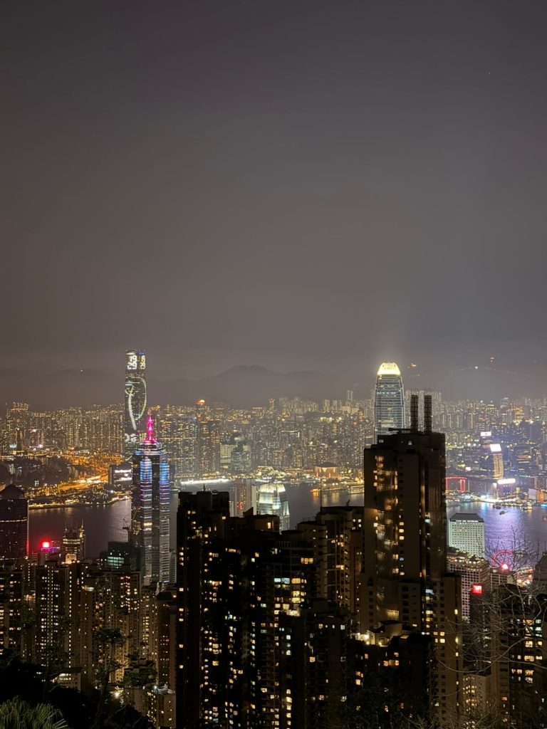 view of Hong Kong at night